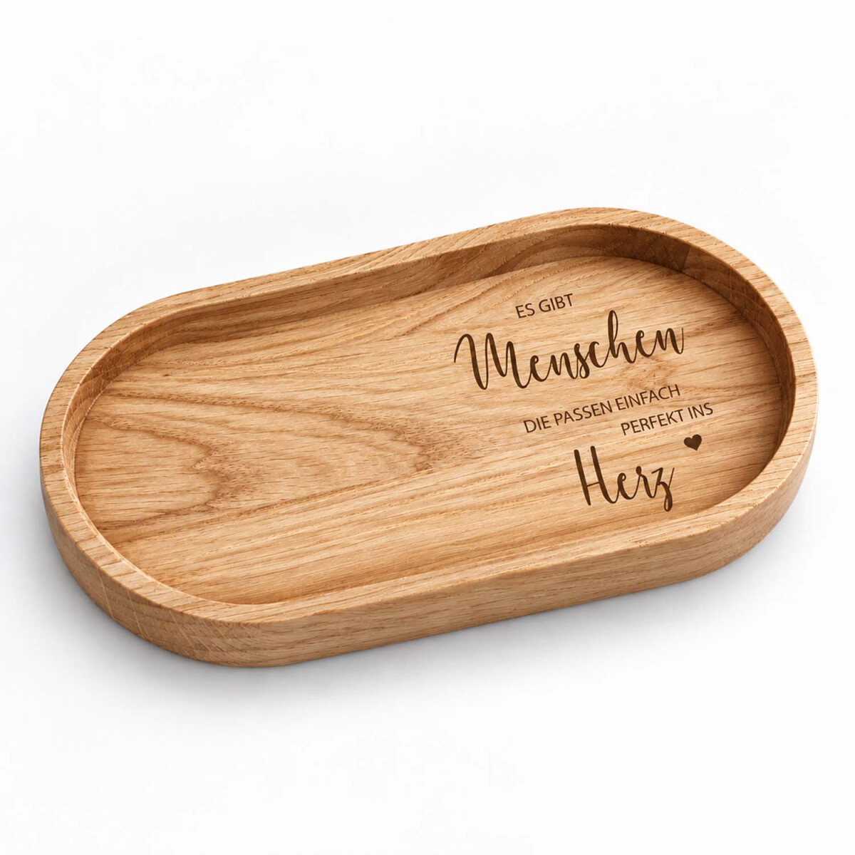 Tablett aus Eiche 25 x 12 cm &ndash; Es gibt Menschen