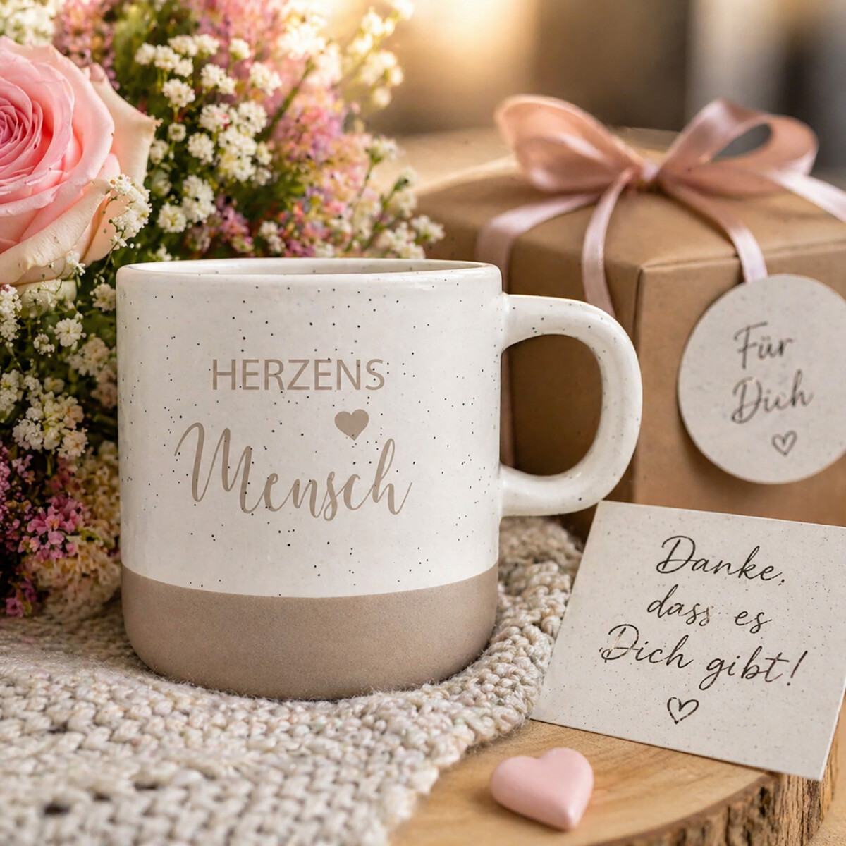 Geschenk-Tasse Herzensmensch 360 ml