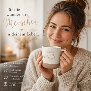 Geschenk-Tasse Herzensmensch 360 ml