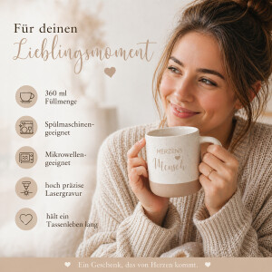 Geschenk-Tasse Herzensmensch 360 ml