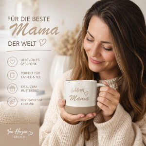 Tasse Lieblingsmama Steingut 360 ml Geschenk Muttertag