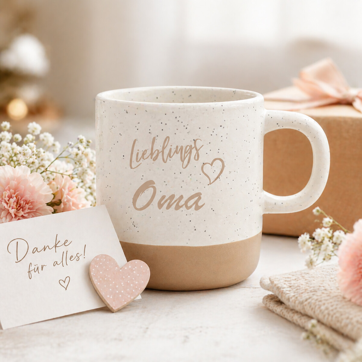 Steingut-Tasse Lieblingsoma 360 ml