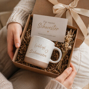 Steingut-Tasse Lieblingsschwester 360 ml