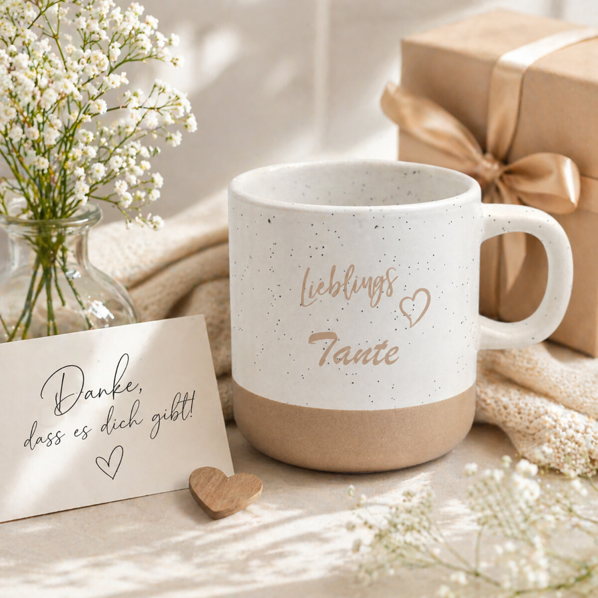 Steingut-Tasse Lieblingstante 360 ml