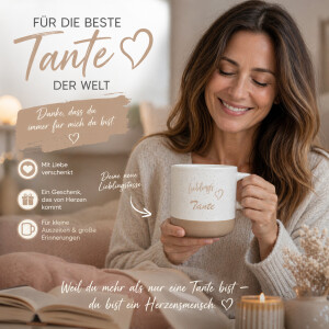 Steingut-Tasse Lieblingstante 360 ml