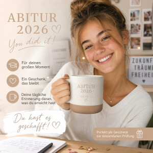 Steingut-Tasse Abi 2026 360 ml