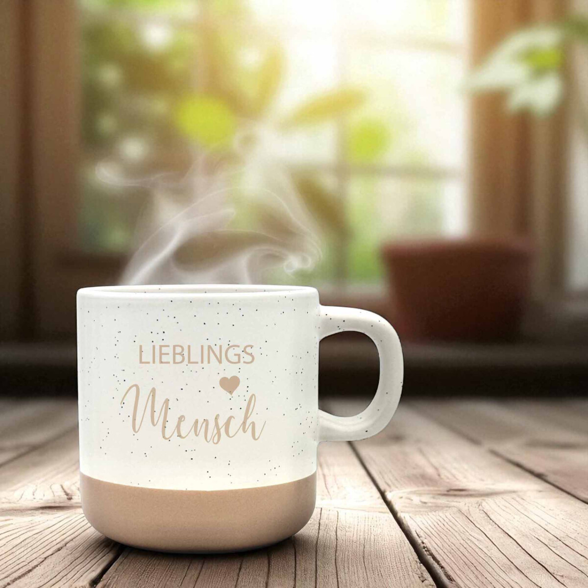 Steingut Tasse Lieblingsmensch 360 ml