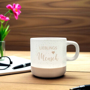 Steingut Tasse Lieblingsmensch 360 ml