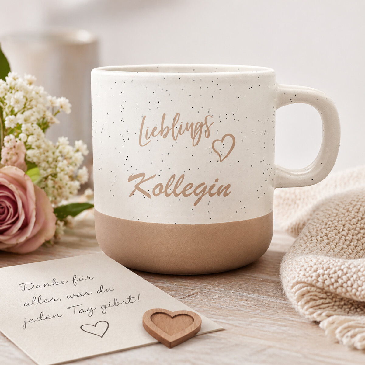 Steingut Tasse Lieblingskollegin 360 ml