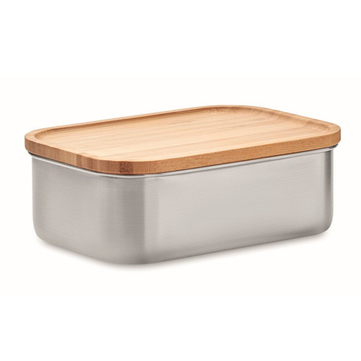 Camolo Lunchbox Edelstahl 600 ml mit Bambusdeckel &amp; Besteck