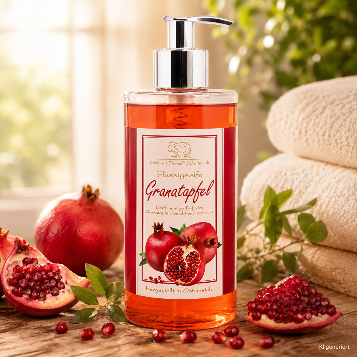 Florex Fl&uuml;ssigseife Schafmilch 400 ml Granatapfel