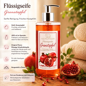 Florex Fl&uuml;ssigseife Schafmilch 400 ml Granatapfel