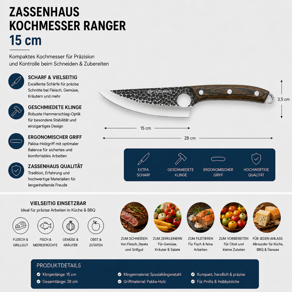 Zassenhaus Kochmesser RANGER 15 cm