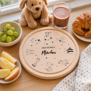 Rundes Schneidebrett für Kinder Ahorn 22 cm Hier...