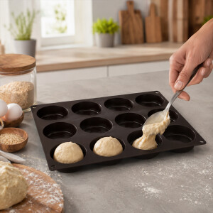 LURCH FlexiForm BurgerBun Backform f&uuml;r 12 Mini-Burgerbr&ouml;tchen