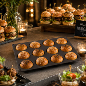 LURCH FlexiForm BurgerBun Backform f&uuml;r 12 Mini-Burgerbr&ouml;tchen