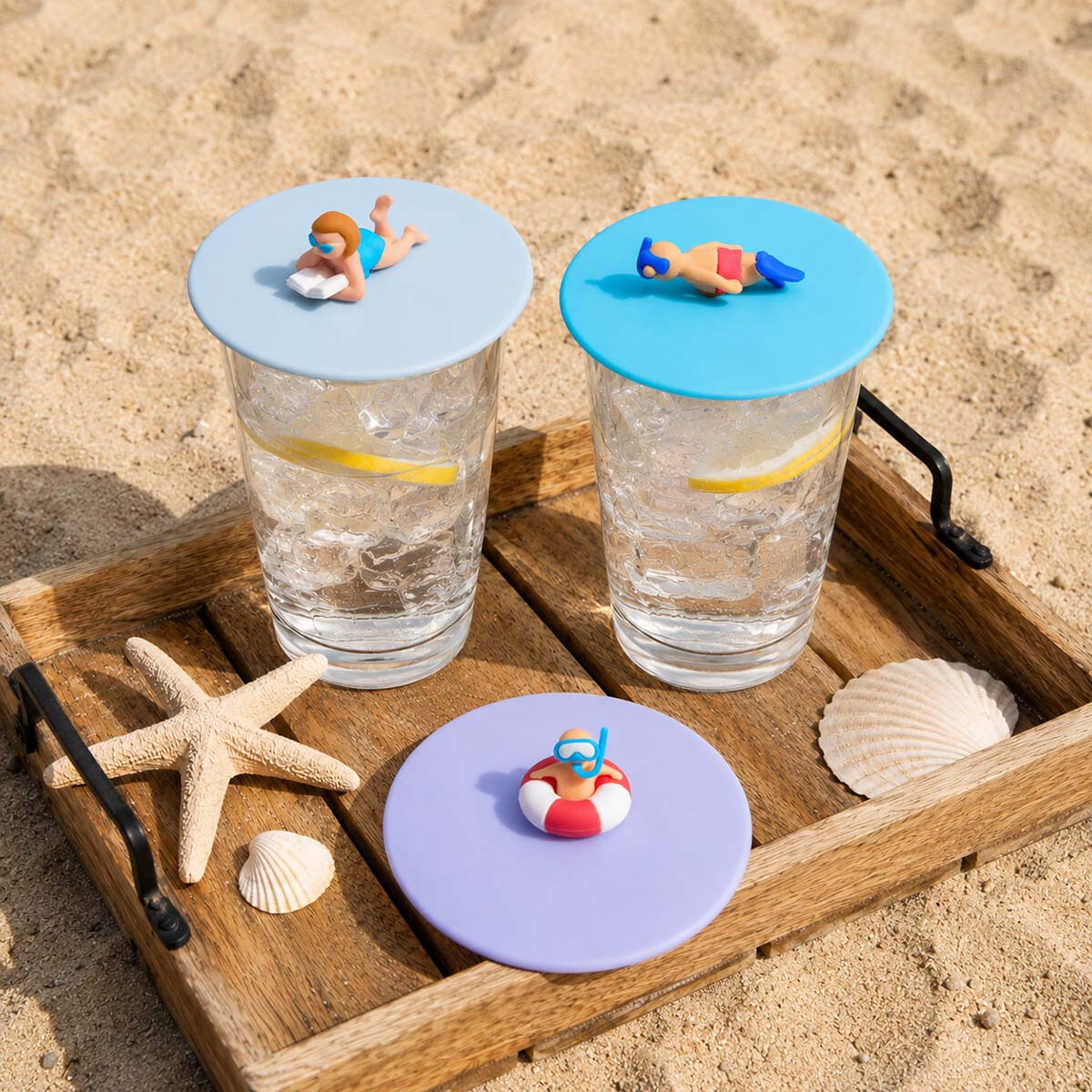LURCH Mein Deckel Beach Mix 3er Set aus Silikon