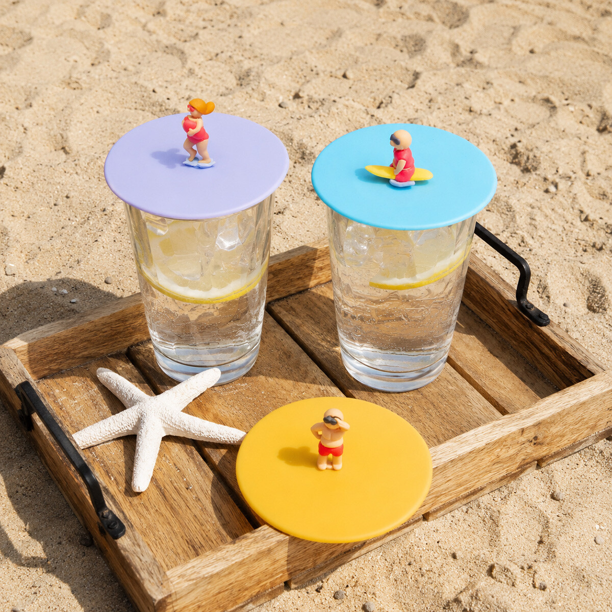 LURCH Mein Deckel Strandwache 3er Set &Oslash; 10,5 cm Silikon