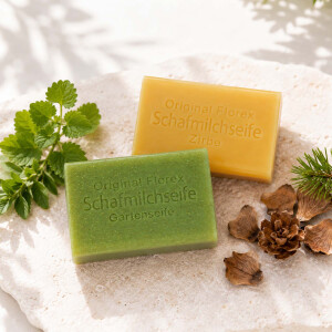 Florex Schafmilchseifen Geschenkset Gartenseife &amp; Zirbe 2 x 100 g