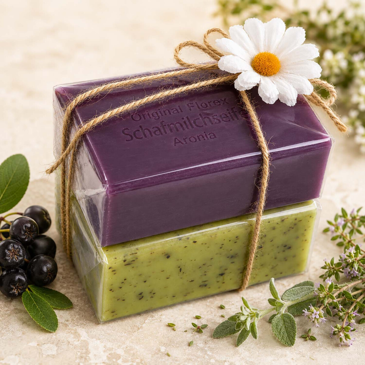 Florex Schafmilchseifen Geschenkset Aronia &amp; Bergkr&auml;uter 2 x 100 g
