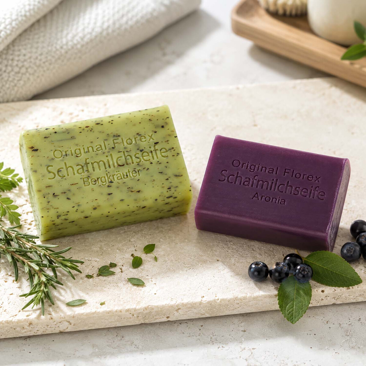 Florex Schafmilchseifen Geschenkset Aronia &amp; Bergkr&auml;uter 2 x 100 g