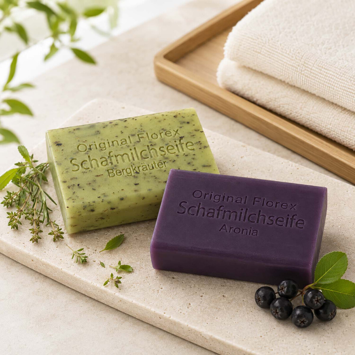 Florex Schafmilchseifen Geschenkset Aronia &amp; Bergkr&auml;uter 2 x 100 g