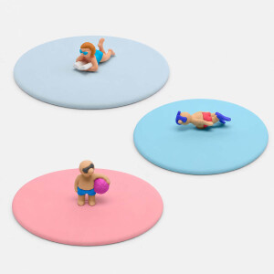 3er Set Glasdeckel Sommerfreunde aus Silikon –...