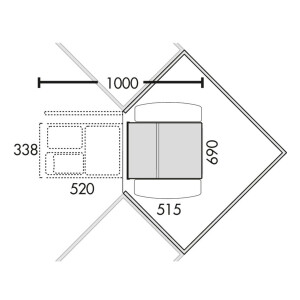 WESCO Traditionline Trio-Master Corner 360 S/400-3 alugrau